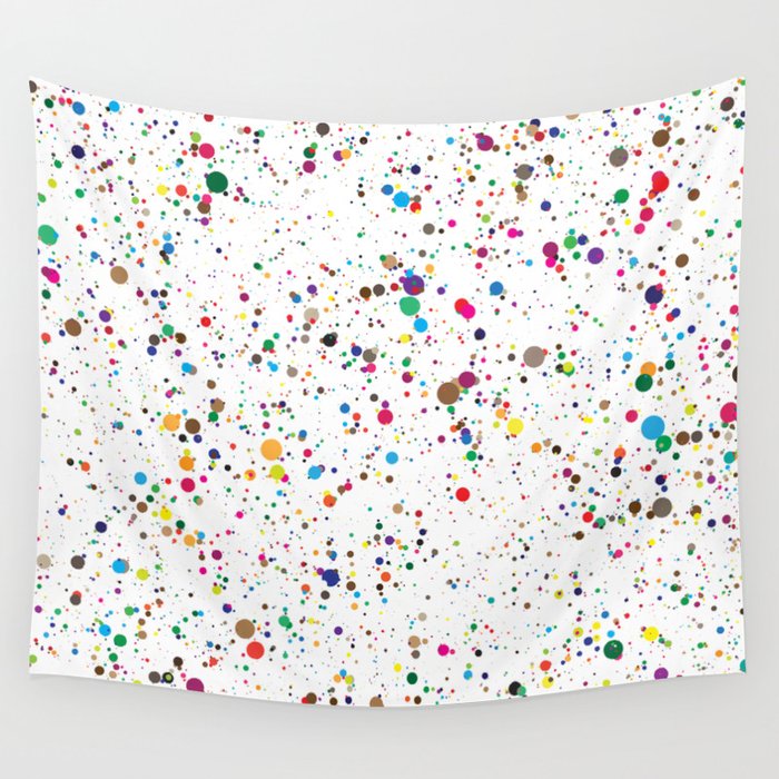 Confetti Paint Splatter Wall Tapestry Gallery Image 4