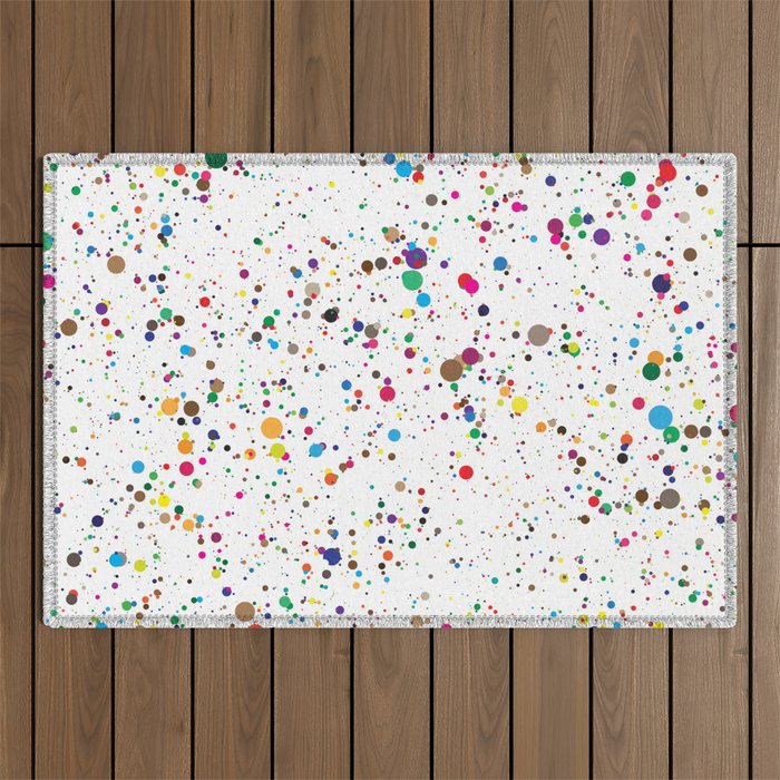 Confetti Paint Splatter Outdoor Rug Gallery Image 1