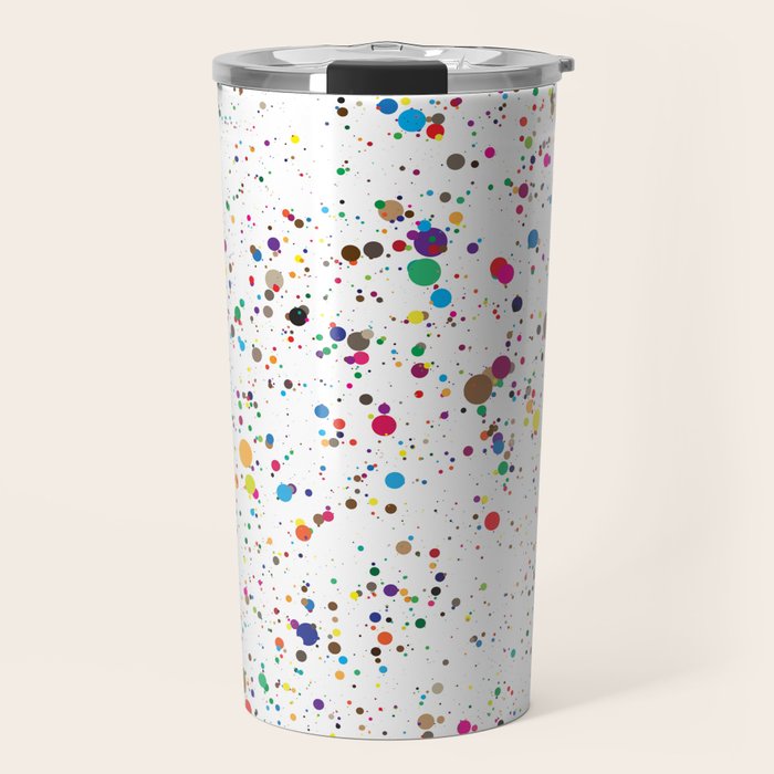 Confetti Paint Splatter Travel Mug Gallery Image 1