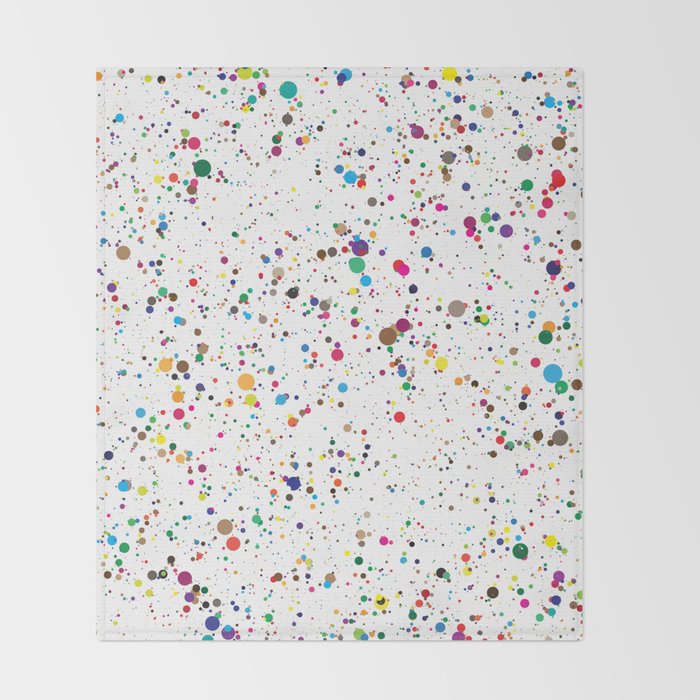 Confetti Paint Splatter Throw Blanket Gallery Image 2