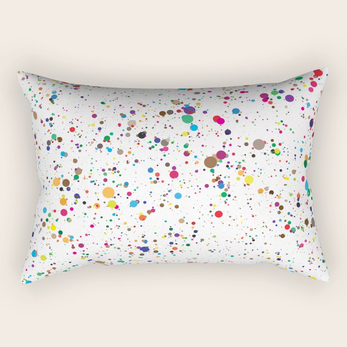 Confetti Paint Splatter Rectangular Pillow Gallery Image 2