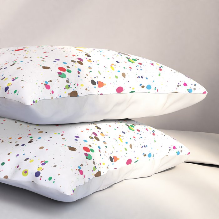 Confetti Paint Splatter Pillow Sham Gallery Image 3