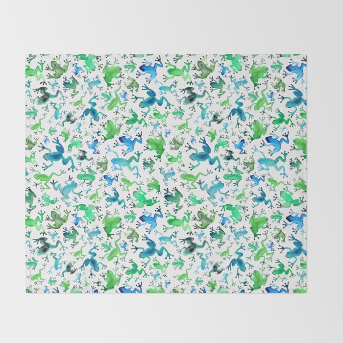 Tree Frogs Throw Blanket Gallery Image 2