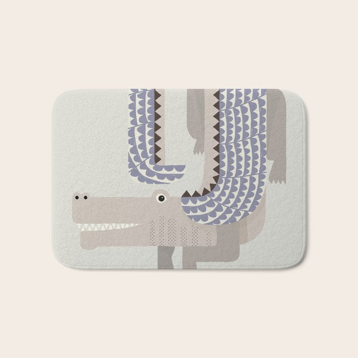 Whimsical Crocodile Bath Mat Gallery Image 1