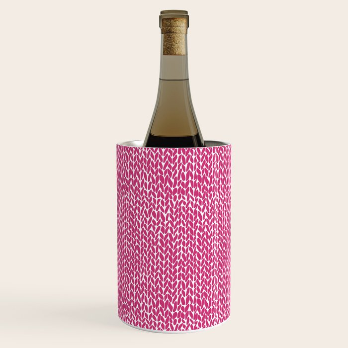 Hand Knit Hot Pink Wine Chiller Gallery Image 3