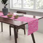 Hand Knit Hot Pink Table Runner Gallery Image 2