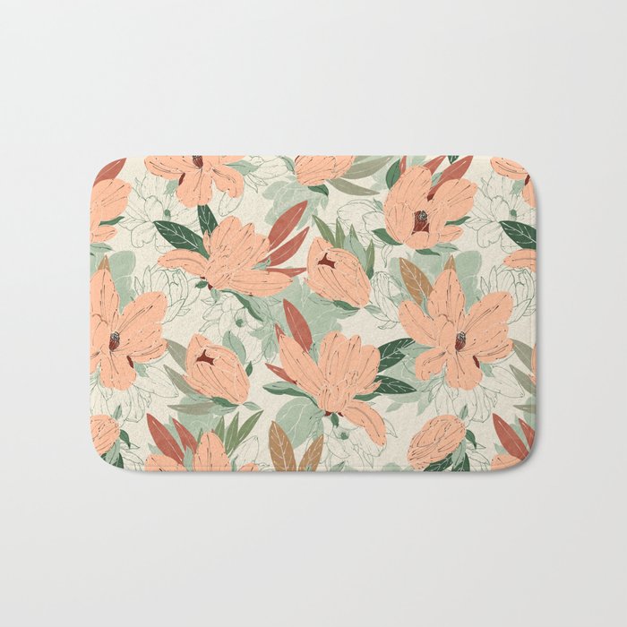 Big floral blossoms MF-24 Bath Mat Gallery Image 1