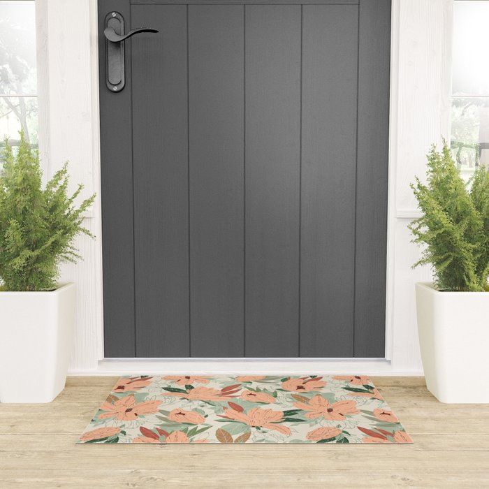 Big floral blossoms MF-24 Welcome Mat Gallery Image 3