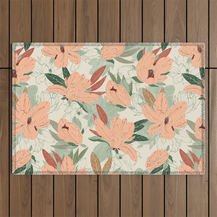 Big floral blossoms MF-24 Outdoor Rug Gallery Image 1