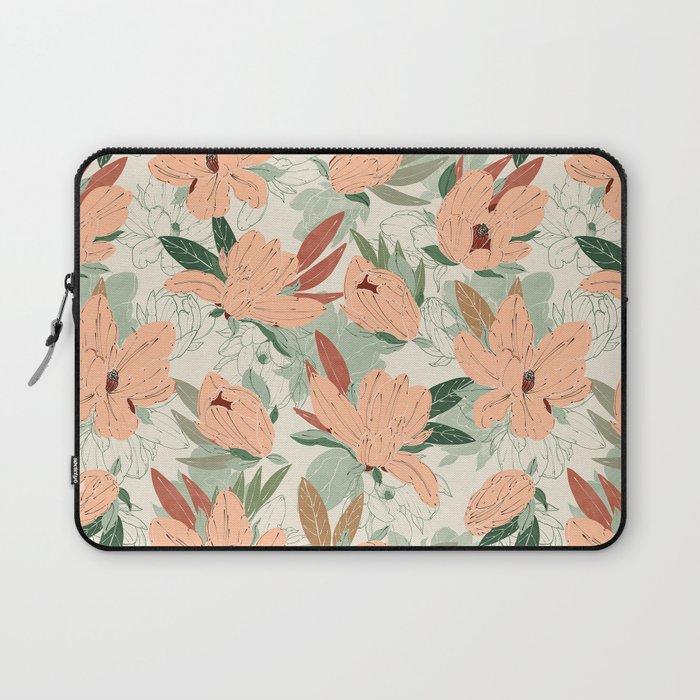 Big floral blossoms MF-24 Laptop Sleeve Gallery Image 1