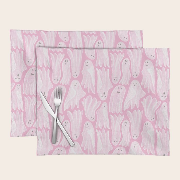 Gossamer Ghosts - pink Placemat Gallery Image 1