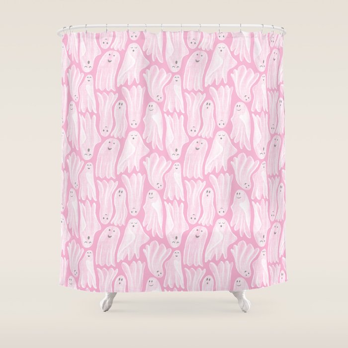 Gossamer Ghosts - pink Shower Curtain Gallery Image 1