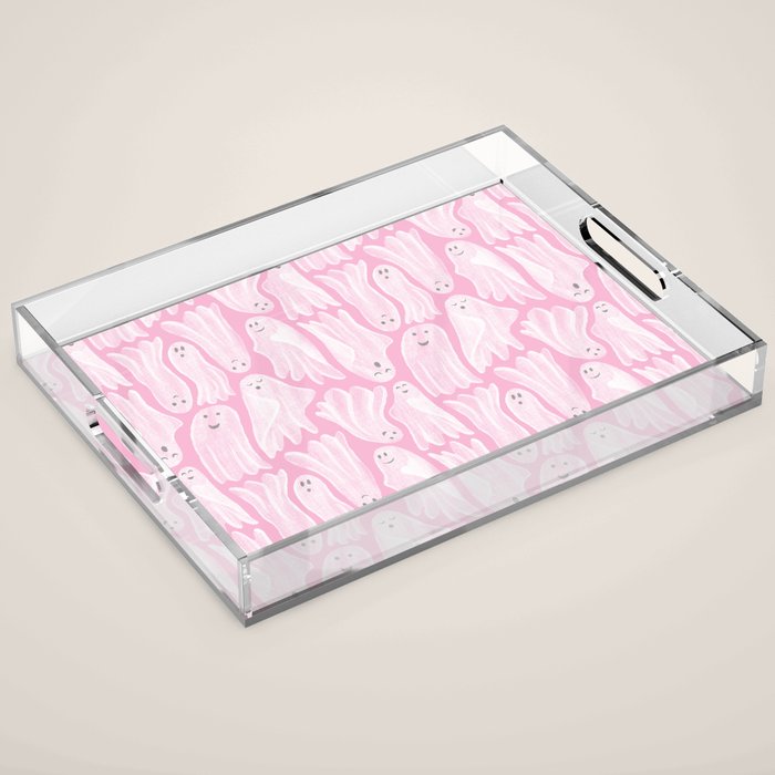 Gossamer Ghosts - pink Acrylic Tray Gallery Image 1