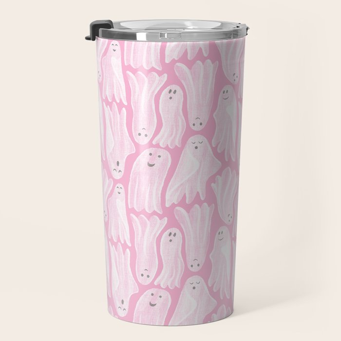 Gossamer Ghosts - pink Travel Mug Gallery Image 3