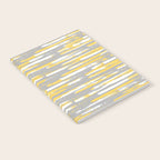 Colorful Stripes, Abstract Art, Yellow and Gray Notebook Gallery Image 2