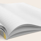 Colorful Stripes, Abstract Art, Yellow and Gray Notebook Gallery Image 2