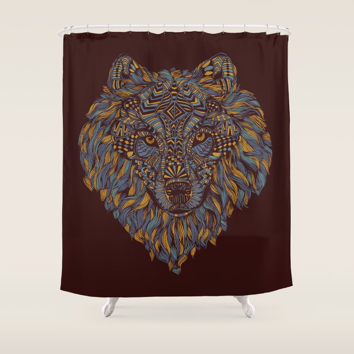 Wolf (Lone) 2.0 Shower Curtain Gallery Image 1