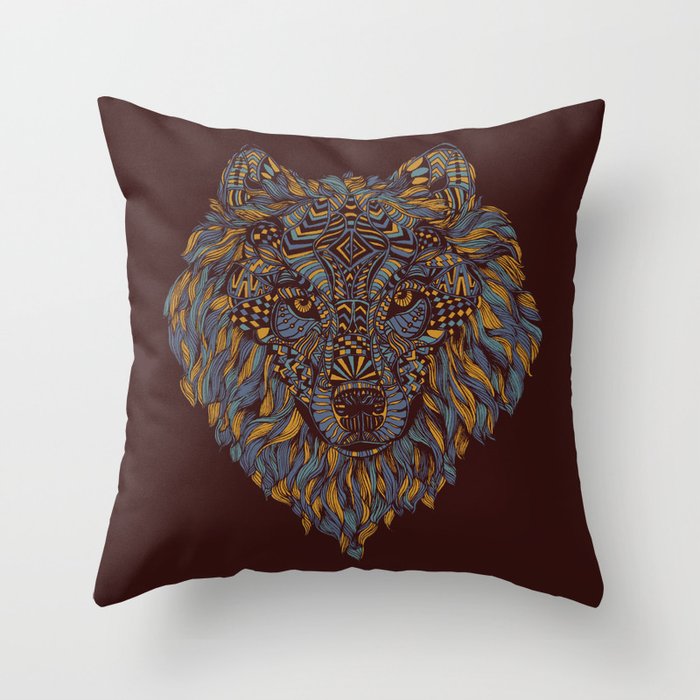 Wolf (Lone) 2.0 Throw Pillow Gallery Image 6
