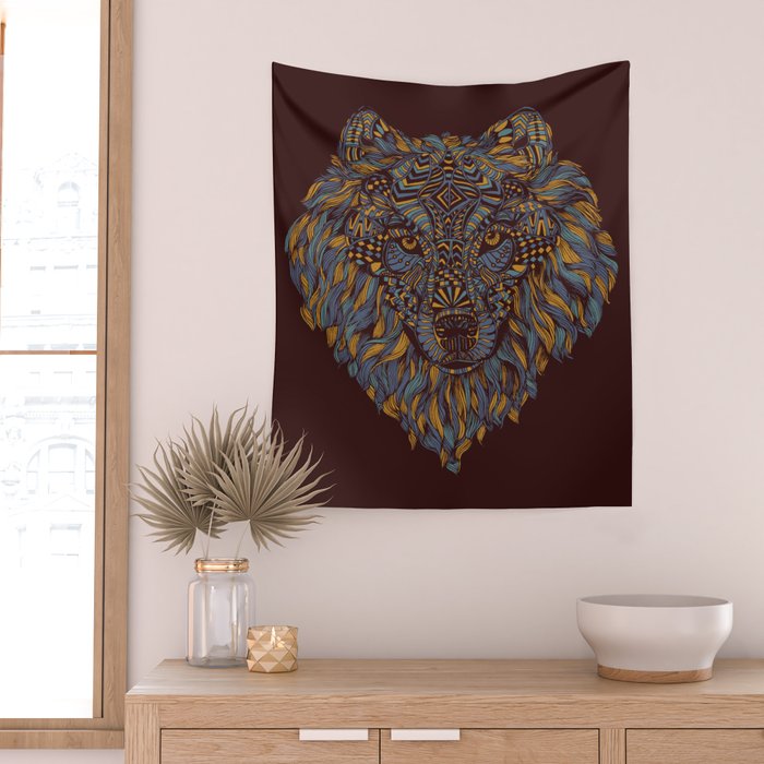 Wolf (Lone) 2.0 Wall Tapestry Gallery Image 2