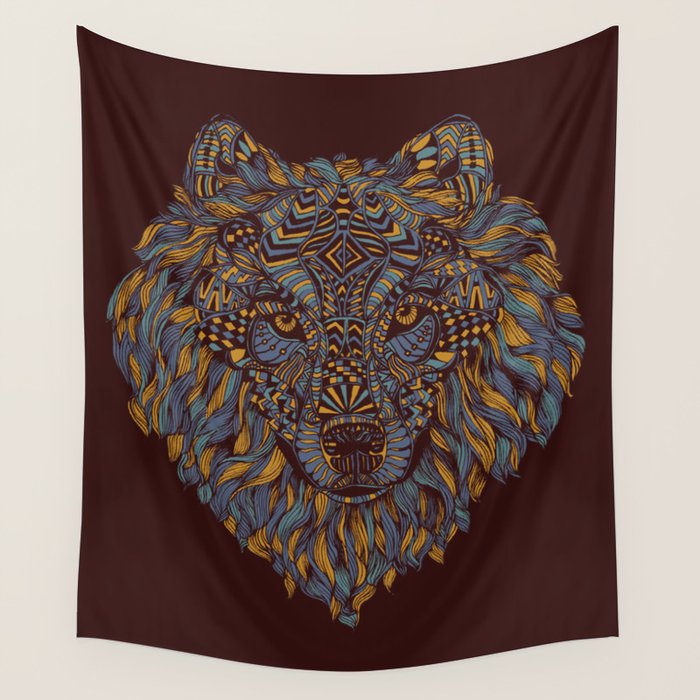 Wolf (Lone) 2.0 Wall Tapestry Gallery Image 4