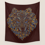 Wolf (Lone) 2.0 Wall Tapestry Gallery Image 4