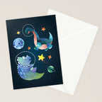 Space Triceratops dinosaur Stationery Card Gallery Image 2