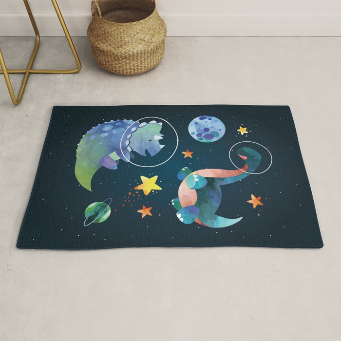 Space Triceratops dinosaur Rug Gallery Image 1
