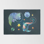 Space Triceratops dinosaur Rug Gallery Image 2