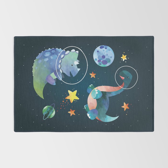 Space Triceratops dinosaur Rug Gallery Image 2