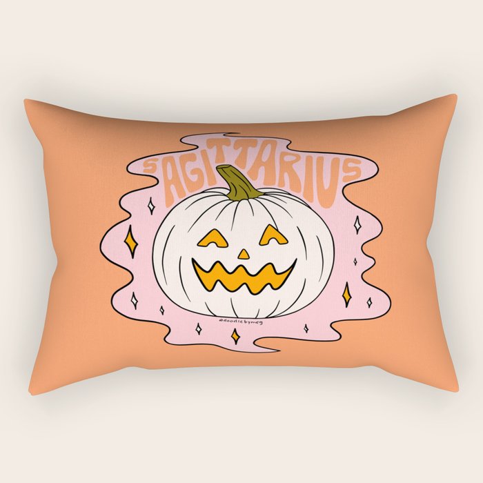 Sagittarius Jack O Lantern Rectangular Pillow Gallery Image 2