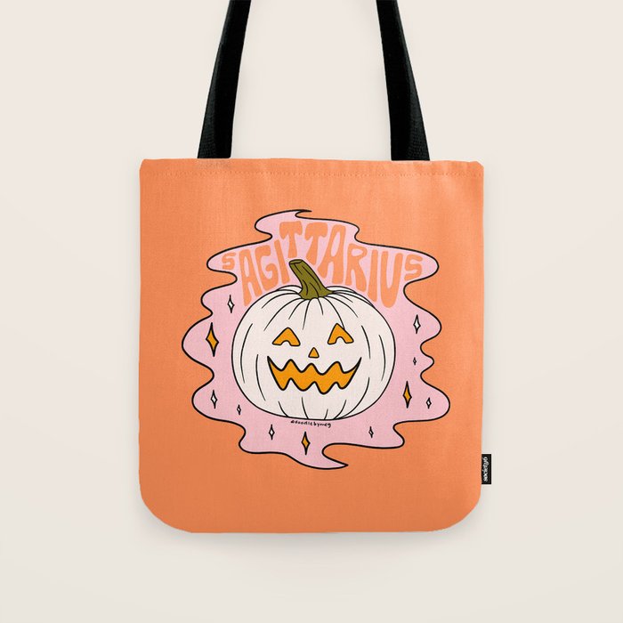 Sagittarius Jack O Lantern Tote Bag Gallery Image 1