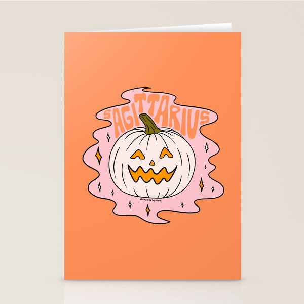 Sagittarius Jack O Lantern Stationery Card Gallery Image 2