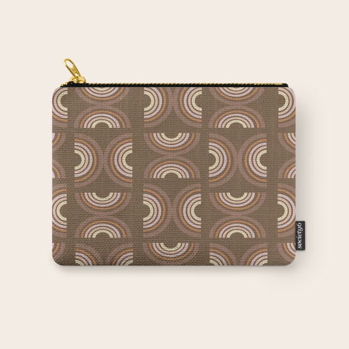 Retro Arches in Brown Carry All Pouch Gallery Image 1