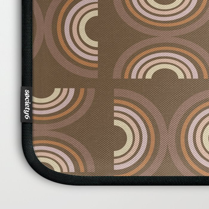 Retro Arches in Brown Laptop Sleeve Gallery Image 3