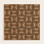 Retro Arches in Brown Wood Wall Art Gallery Image 1