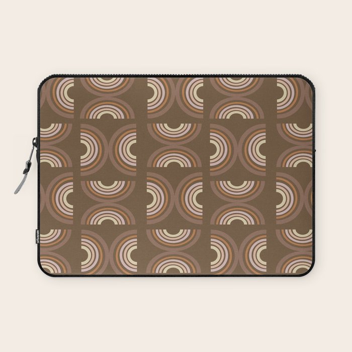 Retro Arches in Brown Laptop Sleeve Gallery Image 1