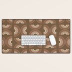 Retro Arches in Brown Desk Mat Gallery Image 1