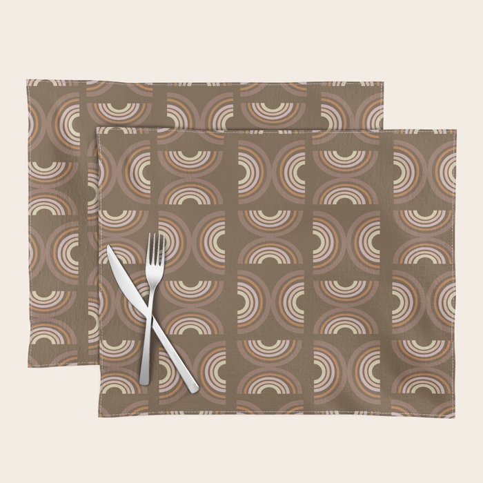 Retro Arches in Brown Placemat Gallery Image 1