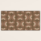 Retro Arches in Brown Desk Mat Gallery Image 3