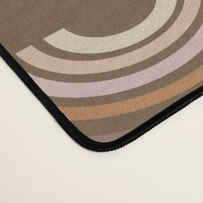 Retro Arches in Brown Desk Mat Gallery Image 4
