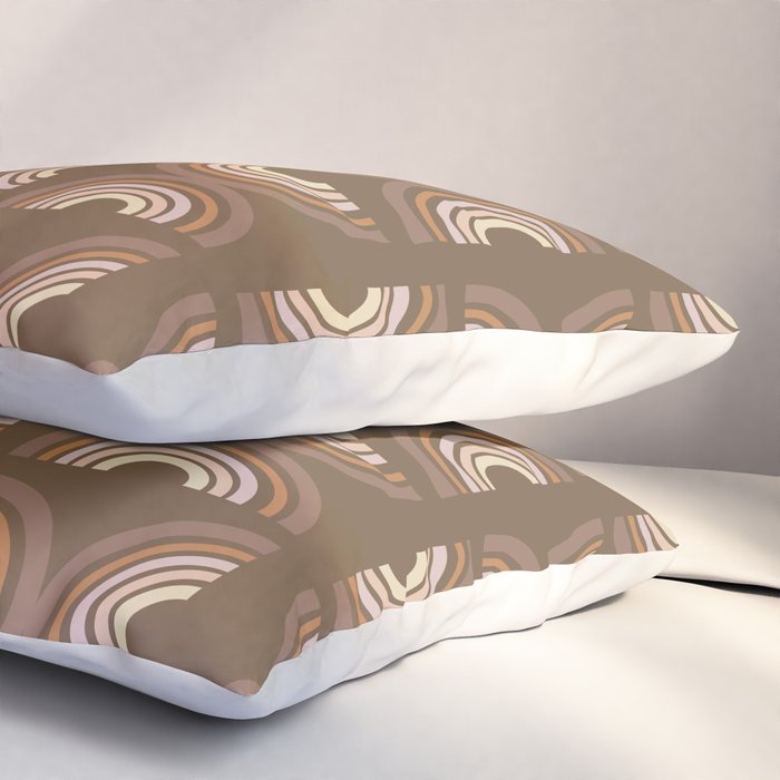 Retro Arches in Brown Pillow Sham Gallery Image 3