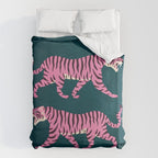 Fierce: Night Race Pink Tiger Edition Duvet Cover Gallery Image 6