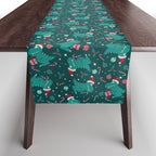 Christmas Dinosaurs Dinos Dinosaur Table Runner Gallery Image 1