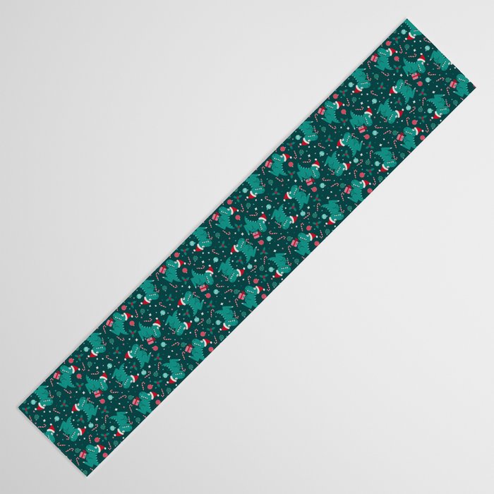 Christmas Dinosaurs Dinos Dinosaur Table Runner Gallery Image 3