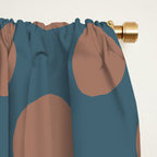 Polka Dots Variable Pattern 3 Inspired by PANTONE 17 1230 Color of the Year Mocha Mousse Window Curtain Gallery Image 2