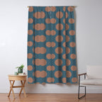 Polka Dots Variable Pattern 3 Inspired by PANTONE 17 1230 Color of the Year Mocha Mousse Window Curtain Gallery Image 5