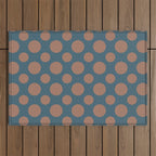 Polka Dots Variable Pattern 3 Inspired by PANTONE 17 1230 Color of the Year Mocha Mousse Outdoor Rug Gallery Image 1