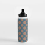 Polka Dots Variable Pattern 3 Inspired by PANTONE 17 1230 Color of the Year Mocha Mousse Water Bottle Gallery Image 2