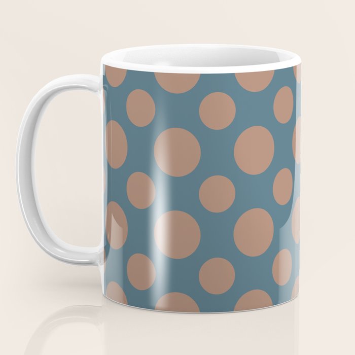 Polka Dots Variable Pattern 3 Inspired by PANTONE 17 1230 Color of the Year Mocha Mousse Coffee Mug Gallery Image 3