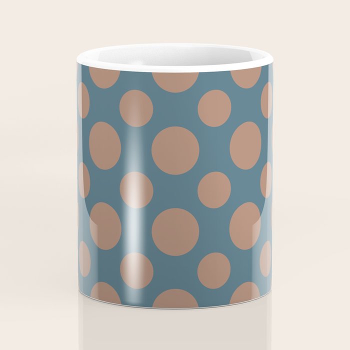 Polka Dots Variable Pattern 3 Inspired by PANTONE 17 1230 Color of the Year Mocha Mousse Coffee Mug Gallery Image 4